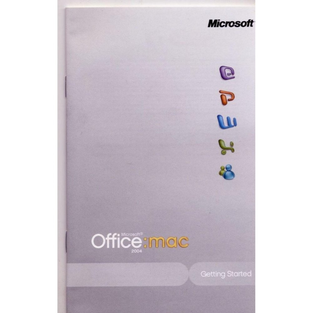 MICROSOFT OFFICE: MAC 2004 MANUAL ONLY, 32 pages